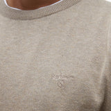 Barbour Pima Cotton Crew Neck Jumper In Vintage Khaki