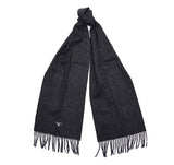 Barbour Plain Lambswool Scarf In Charcoal