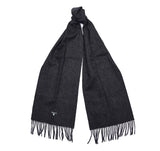Barbour Plain Charcoal Lambs Wool Scarf