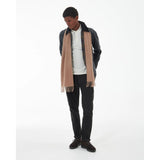 Barbour Plain Lambswool Scarf In Light Brown