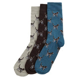 Barbour Pointer Dog Socks Gift Box In Blue Stone