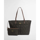 Barbour Quilted Tote Bag In Olive