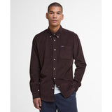 Barbour Ramsey Tailored Long-Sleeved Cord Shirt In Dark Oak
