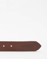 Barbour Reversible Tartan Leather Belt In Classic Tartan Brown