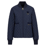 Barbour Reyna Quilted Bomber Jacket In Dark Navy