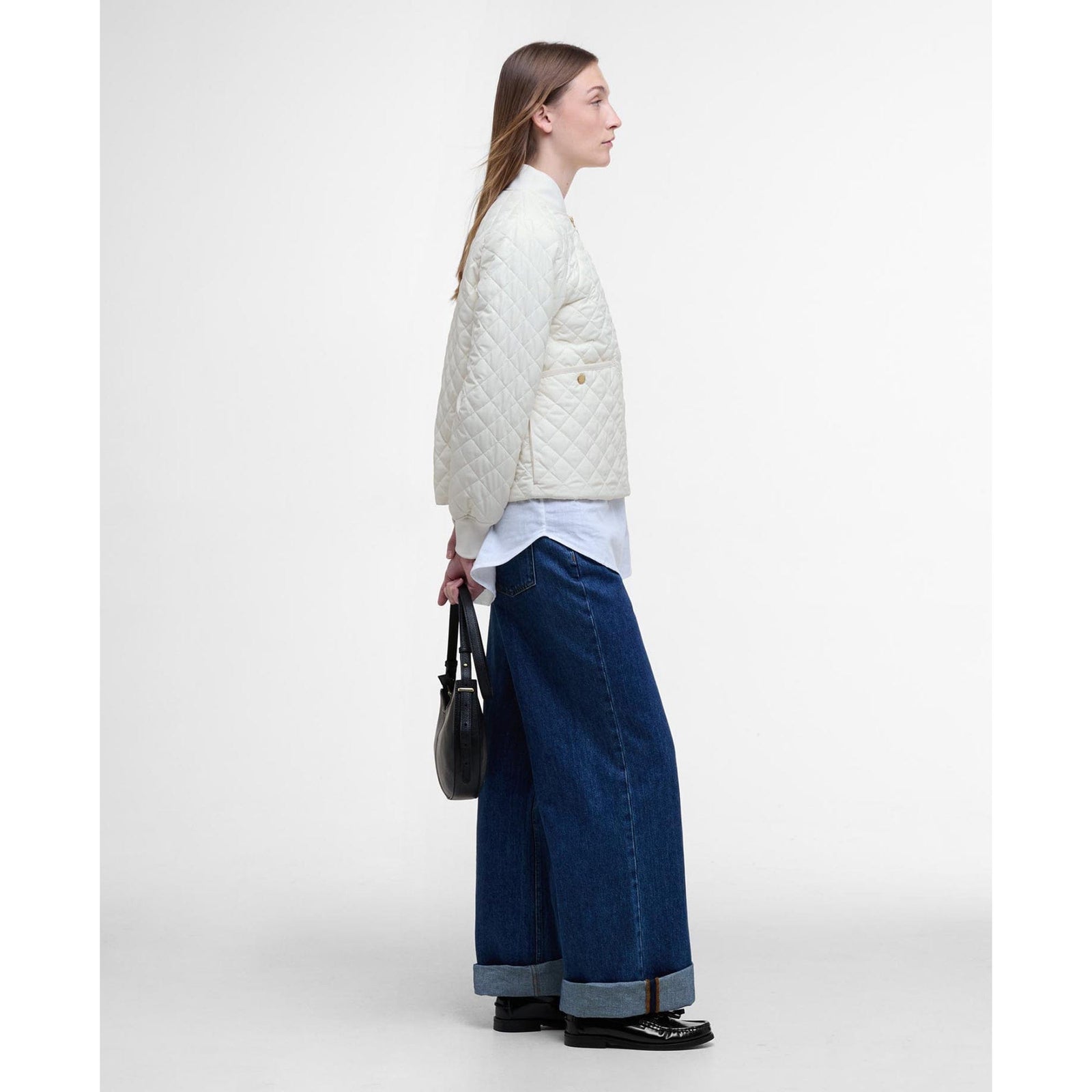 Barbour Reyna Quilted Bomber Jacket In Neutral