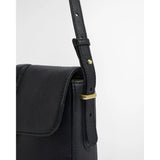 Barbour Rosa Leather Crossbody Bag In Black