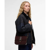 Barbour Rosa Suede & Leather Crossbody Bag Dark Brown