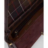 Barbour Rosa Suede & Leather Crossbody Bag Dark Brown