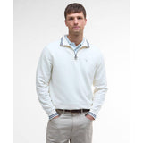 Barbour Rosford Half-Zip Sweatshirt In Whisper White
