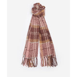 Barbour Saltburn Beanie & Tartan Scarf Set in Chocolate