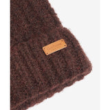 Barbour Saltburn Beanie & Tartan Scarf Set in Chocolate