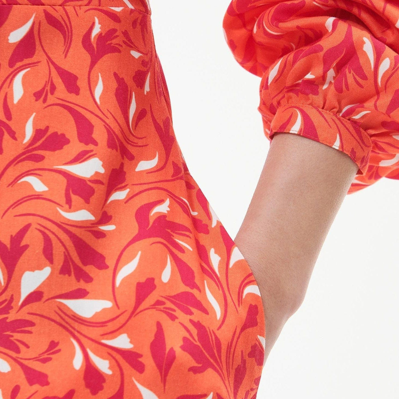 barbour orange dress Barbour 100% Cotton Stripped Midi Dress with pockets
