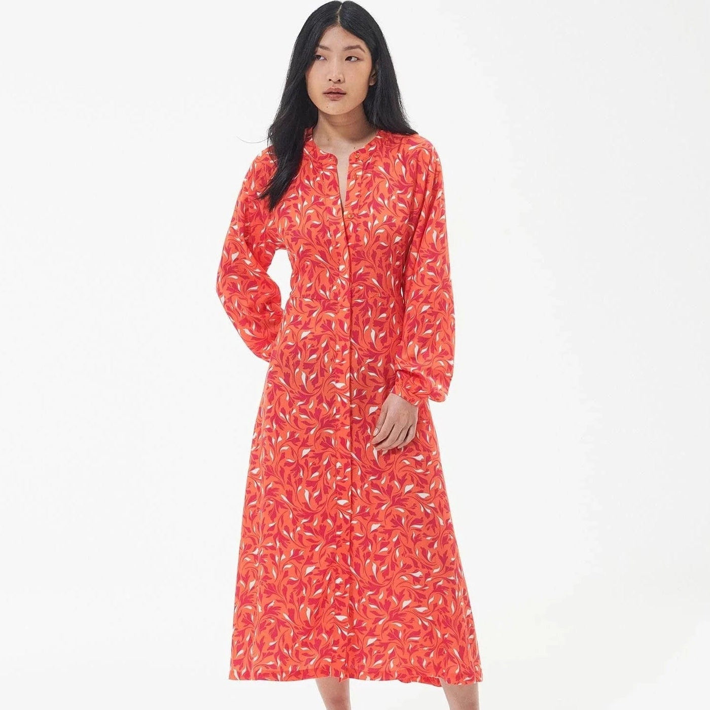 barbour orange dress Barbour Hillrise Dress: Peach Tree