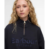 Barbour Sara Half Zip Sweatshirt in Dark Navy