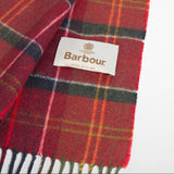 Barbour Serena Tartan Lambswool Scarf In Cardinal