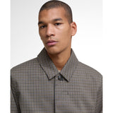 Barbour Short Lorden Showerproof Jacket In Stone/Navy Check