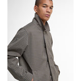 Barbour Short Lorden Showerproof Jacket In Stone/Navy Check