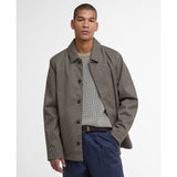 Barbour Short Lorden Showerproof Jacket In Stone/Navy Check