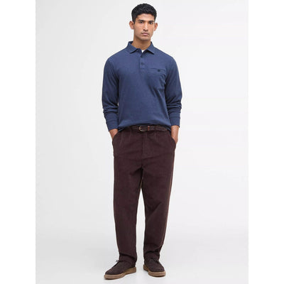 Barbour Stretch Cord Relaxed Trousers In Dark Oak