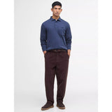 Barbour Stretch Cord Relaxed Trousers In Dark Oak