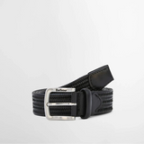 Barbour Stretch Leather Belt Black