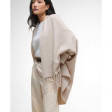 Barbour Tabitha Knit Cape In Oat