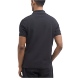 Barbour Tartan Pique Polo Shirt In Black/Cedarwood