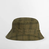 Barbour Tartan Transport Bucket Hat In Dusky Green