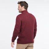 Barbour Tisbury Half Zip Sweater In Ruby