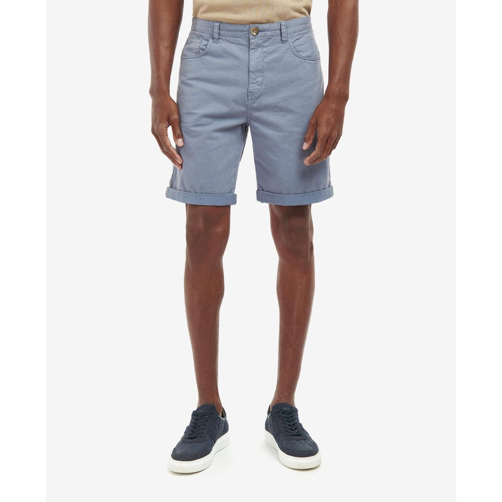 Barbour Twill Shorts in Washed Blue