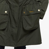 Barbour Una Showerproof Jacket In Olive/Tartan