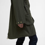 Barbour Una Showerproof Jacket In Olive/Tartan