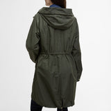 Barbour Una Showerproof Jacket In Olive/Tartan