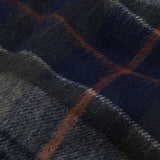 Barbour Unisex Brack Patchwork Tartan Scarf In Navy/Ginger