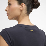 Barbour Verona Ribbed T-Shirt In Navy