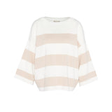 Barbour Vivienne Crew Neck Jumper In French Oak Stripe
