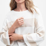 Barbour Vivienne Crew Neck Jumper In French Oak Stripe