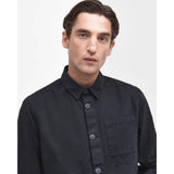 Barbour Washed Cotton Overshirt In Classic Navy