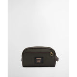 Barbour Waxed Washbag In Olive Beacon