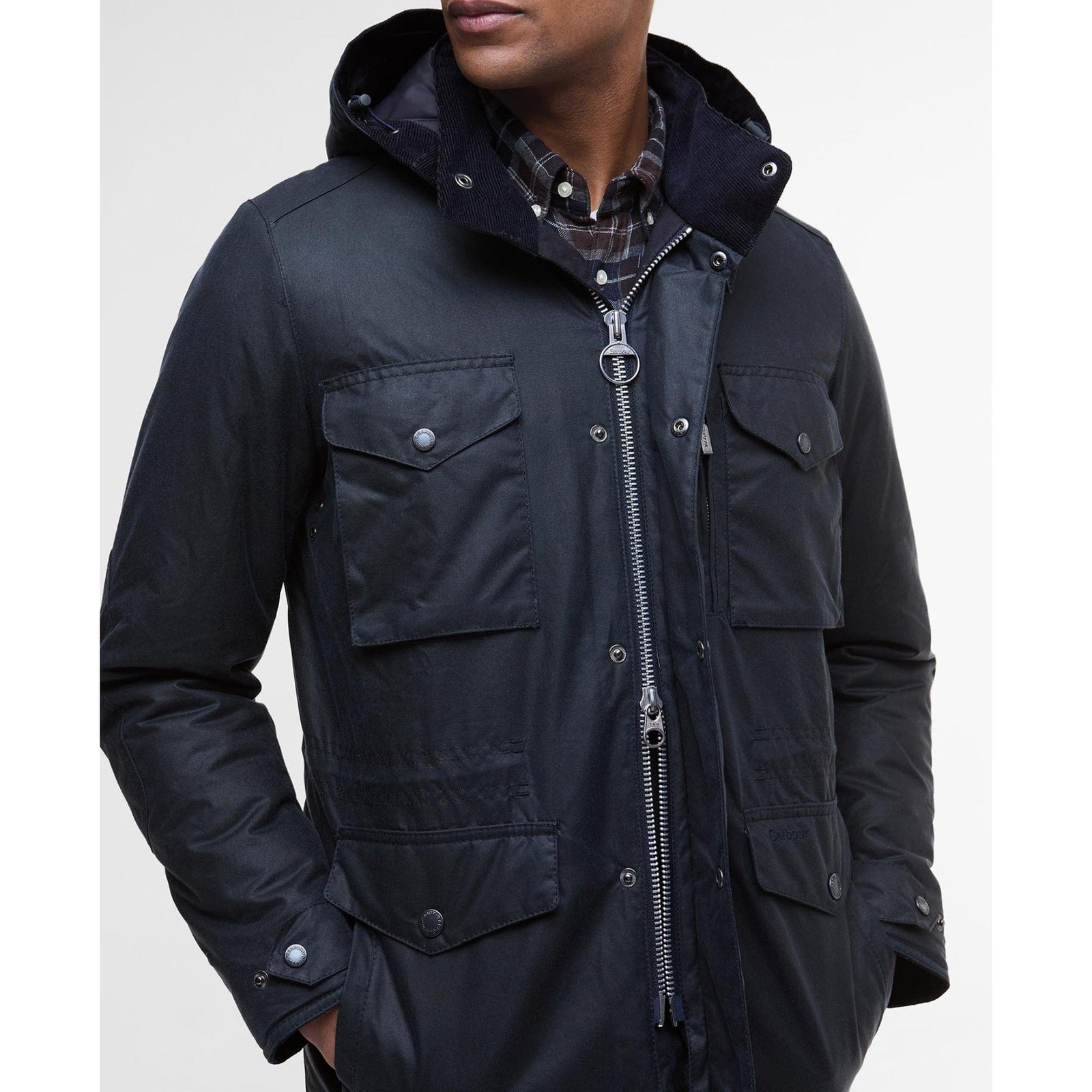 ジャケット・アウター Barbour Banaive Wax Jacket navy 34 barbour-bedale-wax-coat-dark-