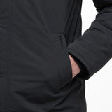 Barbour Winter Wadded Showerproof Mac In Black Carbon