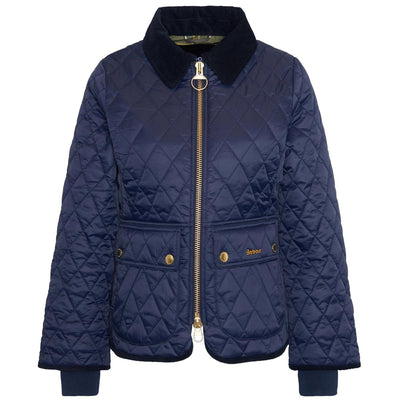 Barbour Women's Fitted Beadnell Quilt Jacket In Navy