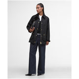 Barbour Women's Modern Beadnell Waxed Jacket In Black/Classic Tartan