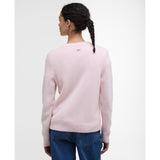 Barbour Woodhouse Crew Neck Jumper In Pink Blush