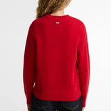 Barbour Woodhouse Wool-Cashmere Crew Neck Jumper In Crimson