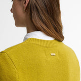 Barbour Woodhouse Wool-Cashmere Crew Neck Jumper In Pear