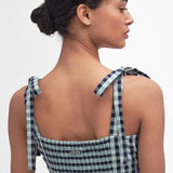 Barbour Abigail Gingham Midi Dress In Blue Haze