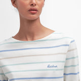 Barbour Hawkins Striped Long-Sleeved T-Shirt In Cloud Stripe