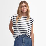 Barbour Madelyn Striped T-Shirt In Navy Stripe